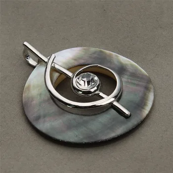 Lacoogh Nový Crystal Hudby Symbol Tvar Prírodné Kolo Medailón perleť Shell Prívesok Korálky pre DIY Šperky Zistenia Tvorby