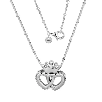 Fraser Koruny Srdcia Náhrdelník & Prívesok mincový striebro šperky Ženy, Nové Šperky KUTILOV, Veľkoobchod Náhrdelník s Príveskom