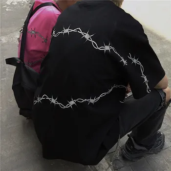 Harajuku Thistles a Thorn Ženy T-Shirts Streetwear T Voľné Tričko s Krátkym Rukávom Unisex Tees Pár Oblečenie Grunge Tumblr Topy