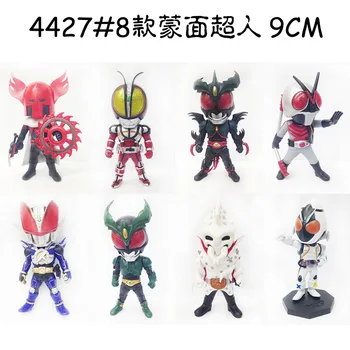 9 cm 8pcs/veľa Maskované Rider Kamen Rider Tokusatsu Animácie Akcie Obrázok PVC Model Hračky, Bábiky, Darčekové Brinquedos