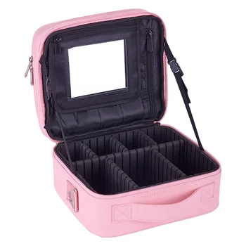 Nový Profesionálny make-up taška S Zrkadla Organizátor Ženy Cestovné Kozmetické Prípadoch Veľkú Kapacitu Kozmetika Taška Kapacita Úložný Box