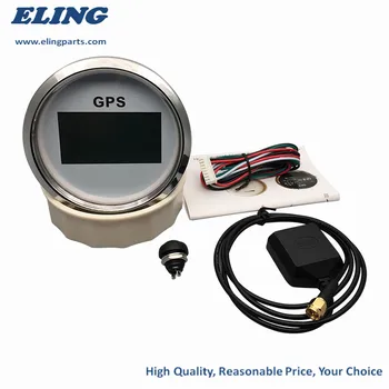 Nová 7 Podsvietenia 85mm Loď Auta GPS Tachometer Digitálny LCD Rýchlosť, Rozchod počítadlo kilometrov Samozrejme s GPS Anténa