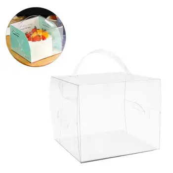30pcs Transparentné Cake Box Balenie Prenosné nádrže Dezert Držiteľ Plný Transparentné puzdro pre Baker Shop Domov Tortu