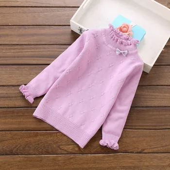 2019 Nové jesenné a zimné dievčenské svetre bavlna módne deti oblečenie detí bavlna svetre 2-13years dieťa