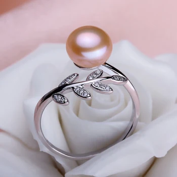 Skutočné Sladkovodné Perly Krúžok 925 Stering Silver Prírodné Perly PUNK Prstene Pre Ženy, Jemné Šperky