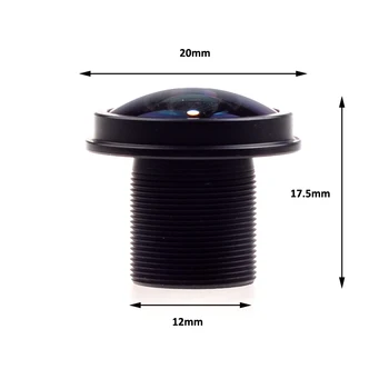 AZISHN Fisheye Objektív CCTV Objektív 5MP 1.8 mm, M12 180 stupňov Široký Uhol F2.0 1/2.5