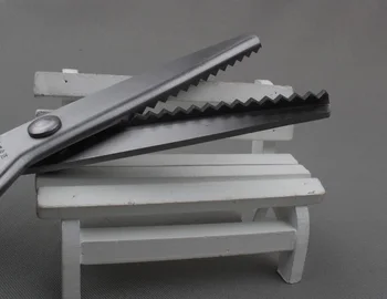 Stacionárne maloobchodné nožnice DIY zig zag nožnice z nehrdzavejúcej ocele plnú dĺžku 23 cm