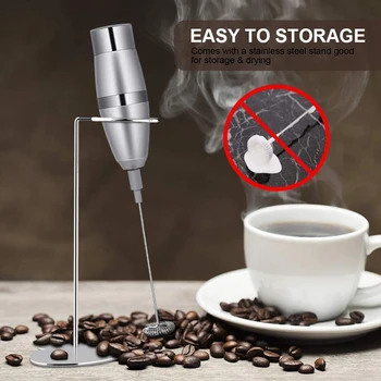 Mlieko Mixér - Mlieko Frother, Elektrické Ručné Pena Maker Pre Výrobu Latte Kávy, Cappuccina, Horúcej Čokolády, Ako Creamer A