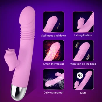 G-Spot Vibrátor Silikónové Kúrenie Vibrátor Jazyk Lízanie Sexuálne Hračky Klitorisu Masér Sexuálne Hračky Pre Dospelých Žien Sex Shop