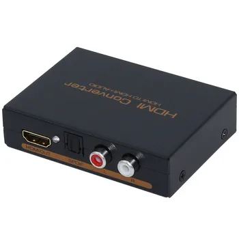 HDMI-HDMI Audio Extractor 1080P Splitter Optický SPDIF+RCA L/R Audio Converter Extractor HDMI Audio Splitter