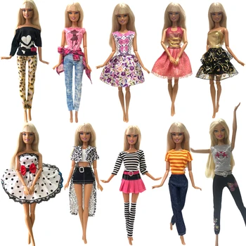 NK 10 Nastaviť 2020 Najnovšie Princezná Doll Oblečenie, Krásne Strany Oblečenie Top Módne Šaty Pre Bábiku Barbie Dievčenské Darček 5X JJ