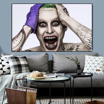 Maliarske plátno Moderné Nástenné Art Domova Obývacia Izba Filmový Plagát Obrázky Joker Maľba Portrét Plagáty a Vytlačí Quadro