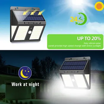 250 LED Solárne Nástenné Osvetlenie Bezdrôtový PIR Snímač Osvetlenia 1/2/4 Ks Vodeodolné IP65 Mpow Záhrada Zabezpečenia Bezdrôtovej Sieťovej Svetlo