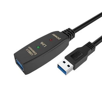 Aktívny USB 3.0 predlžovací kábel 5 M kábel USB 3.0 extender repeater kábel pre mužov a ženy s booster