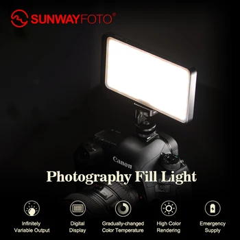 SUNWAYFOTO FL-120 LED Na Svetlo Fotoaparátu Fotografické Osvetlenie Studio Vyplniť svetla pre DSLR Fotoaparát Selfie Svetlo na Youtube Live