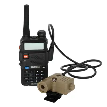 Taktické Headset U94 PTT Vojenské Adaptér pre Kenwood 2 PIN ptt (Push-to-talk Taktické pre slúchadlá, Príslušenstvo