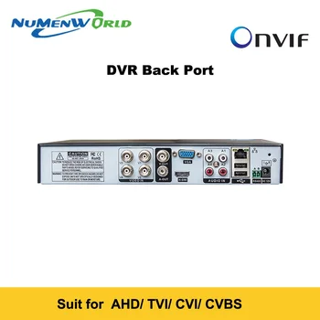 Najlepšie 1080P 4 Kanálový DVR HVR Nahrávač 4 v 1, systém dohľadu nad XVI/AHD/TVI/CVI/CVBS Hybrid CCTV ukladacie zariadenie registra