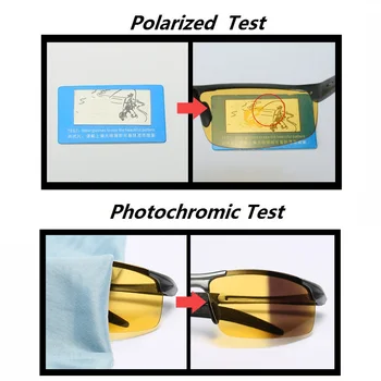 Hliník Horčík Photochromic Polarizované Slnečné Okuliare Na Nočné Videnie Okuliare Mužov Oculos Vodič Žltej Jazdy Okuliare Gafas De Sol