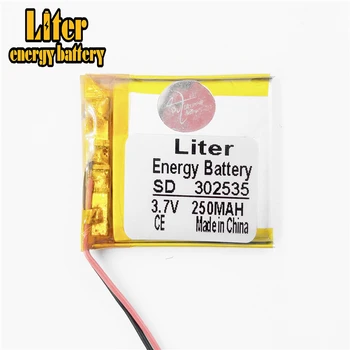 3.7 V, 250mAh 302535 Lithium Polymer Li-Po li ion Nabíjateľnú Batériu buniek Pre Mp3 MP4 MP5 GPS, PSP, mobilné bluetooth