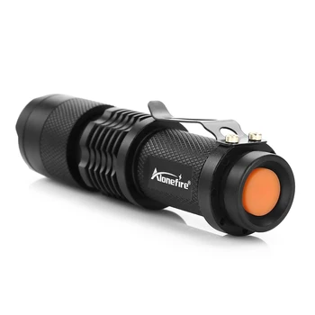 AloneFire Veľkoobchod SK68 hliníkové lanterna Zoom Mini LED baterka 7w CREE XPE O5 Domáce práce pochodeň, Svetlo svietidla AA batérie