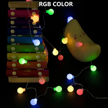 Garland Víla LED Loptu String Svetlá Nepremokavé 20/50LEDS Na Vianočný Stromček, Svadobné Domov Výzdobu Batérie USB Powered