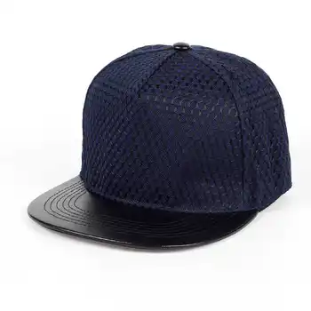 Značka Snapback čiapky mužov v tvare mriežky Hip hop PU kožené spp dámske Unisex šiltovky oka slnko kosti klobúk