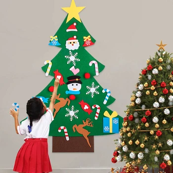 Cítil Vianočný Stromček DIY Nový Rok Darčeky Umelý Vianočný Strom Stene Visí Ozdoby, Vianočné Dekorácie Pre Domov Detská Izba Dekor