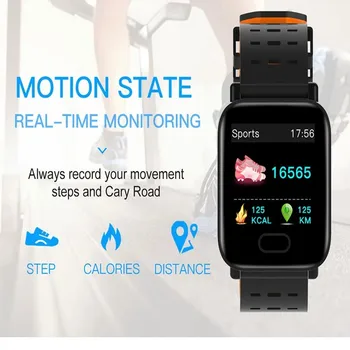 A6 Smart Hodinky Muži Ženy Krvného Tlaku a Srdcovej frekvencie Monitora, Vodotesný IP67 Šport Smartwatch Pre Android IOS Huawei Telefón Watche