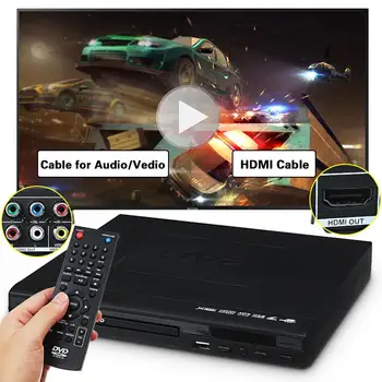 Multi Systém, 1080P HD DVD Prehrávač Prenosný, USB 2.0 3.0 DVD Prehrávač Multimediálnych Digitálnych DVD Podpora TV HDMI CD, SVCD, VCD, MP3, Funkcia