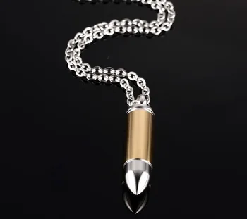 FXM VEE9 nehrdzavejúcej ocele náhrdelník hot predávať populárny jednej ženy 34cm Bullet farba Bullet USA štýl milenca darček ženy šperky