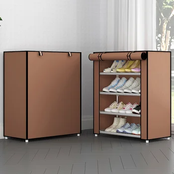 Jednoduché čistenie rack montáž domácnosti protiprachová montáž ekonomicky úsporné ubytovni malé obuvi police skladovanie kabinetu handričkou