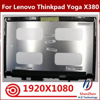 LCD Montáž pre Lenovo Thinkpad X380 jogy Notebook Dotykový Displej +Rám FHD 1920*1080 IPS 30pin FRU 02DA168 02DA170 02HM040