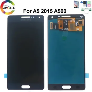 Super AMOLED A500 LCD Displej Pre Samsung Galaxy A5 A500 A500F A500M SM-A500F LCD Displej Dotykový Displej Digitalizátorom. Montáž