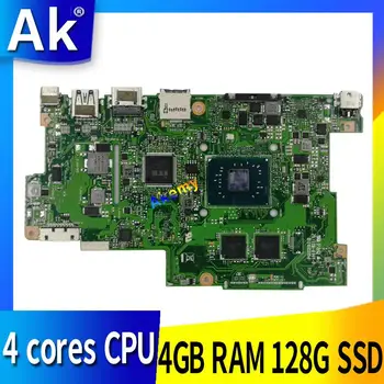 S 4G RAM + 128G SSD 4 jadrá PROCESORA Notebooku základná Doska Pre ASUS E203N E203NA Notebook doske test OK