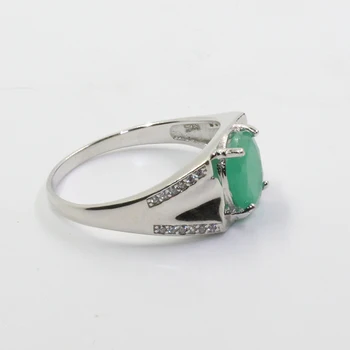 925 silver emerald krúžok pre človeka 7 mm * * * * 9 mm prírodné Zambia emerald muž krúžok mincový striebro emerald šperky