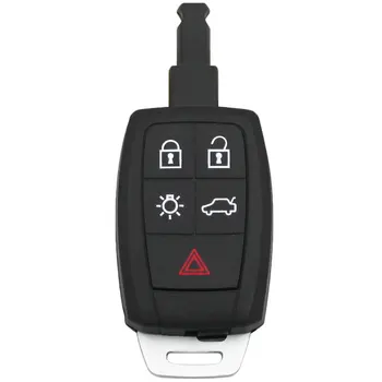 5 Tlačidlo Diaľkového Kľúča Vozidla púzdro Fob 4+1 Tlačidlo Smart Key Bývanie Kryt pre Volvo C30 C70 S40, V50 s Uncut Čepeľ Vložte Kľúč