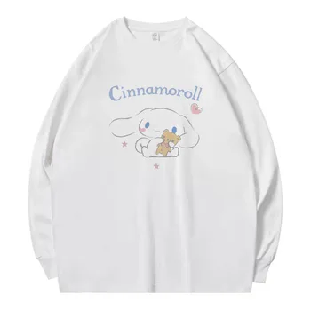 Jar, Jeseň Japonskej Ženy, Voľné Dlhý Rukáv T-Shirt Pulóver Cinnamoroll Karikatúra Tlače Tenké Časti Kawaii Wild Študent