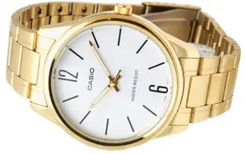 Casio pánske MTPV005G-7B pre Mužov a ženy, zlato z Nerezovej Ocele japan Quartz Módne hodinky