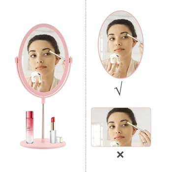 8 cm obojstranná Ploché make-up Zrkadlá Ploche Oválne Malé Prenosné Obliekanie Ružová Princezná Zrkadlo Prispôsobiť Zrkadlo Hot Predaj