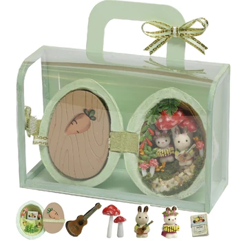 DIY domček pre bábiky s Nábytkom Miniatúrne Drevené Miniaturas Doll House Box Theatr Hračky pre Deti Narodeninám Casa Osivo Svet R3