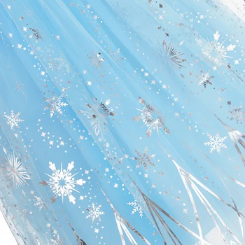 Nový Sneh Kráľovná Anna Elsa 2 Vianočné Šaty Deti Halloween Karneval Elza Súbory Na Kostým Dievčatá Crystal Light Blue S Dlhým Rukávom Elsa Šaty