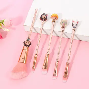 5 Rose Gold Make-Up Sada Štetcov Japonské Anime Náušnice Make-Up Nástroje
