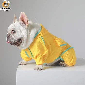 Chihuahua Psa nepremokavý Pršiplášť pre malé buldog psov, oblečenie, kostýmy Bunda Šteňa pet oblečenie Jumpsuit mikiny s vrecku