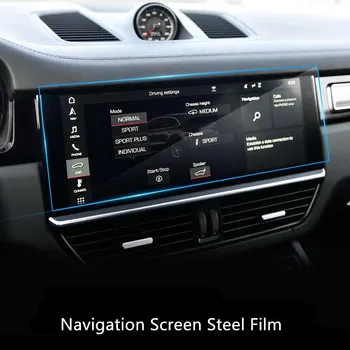Pre Porsche Panamera Cayenne Macan Auta GPS Navigácie Oceľ Sklo Ochranný Film Ovládanie LCD Displej Auto Nálepky