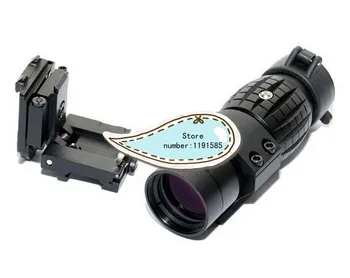 Lov 3X zväčšovacie sklo Sniper Airsoft Puška Rozsah Pohľad s QD Flip Na Strane 20 mm Železničnej Úchytky