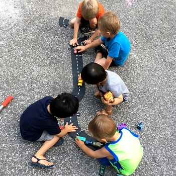 XIHATOY PVC Sledovať Vlakovej súpravy Hračiek Montessori Hračky Pre Deti Dúhy Blok Kolokačných S prehrávaním Železničnej Umývateľný
