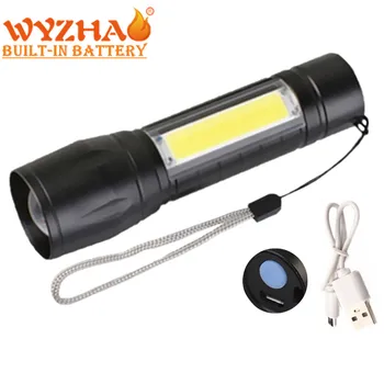 NOVÉ ZOOM Prenosné USB nabíjateľná baterka nočné osvetlenie LED silné svetlo blesku camping baterka XPE a klasu svetlá