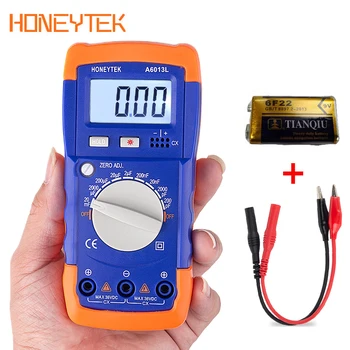 HONEYTEK A6013L Handheld Digital Kapacita Meter Elektronické kondenzátor meter Tester Kondenzátor Checker Diagnostických nástrojov
