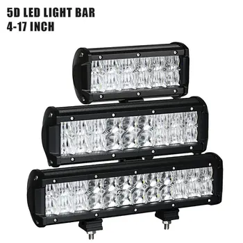 5D LED Panel 4 - 17 palcový LED Svetelný Panel LED Pracovné Svetlo pre Offroad Vozidlo na Mieste Povodní Combo 4x4 4WD ATV SUV 12V 24V