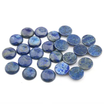 Prírodné Lapis Lazuli Drahých Kameňov Cabochon 10 12 14 16 18 mm Kolo Bez Otvoru pre Výrobu Šperkov